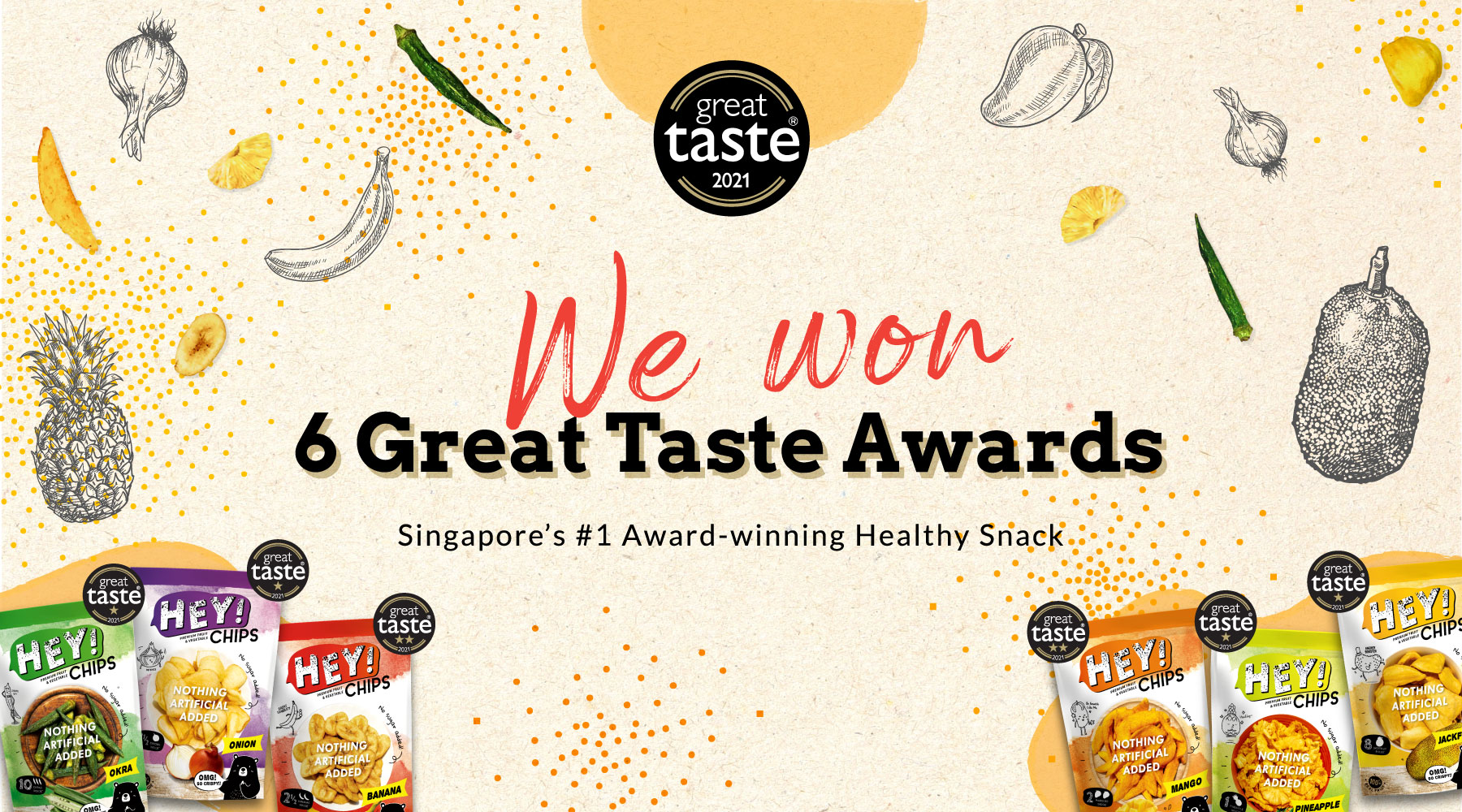 Hey! Chips Won 7 Prestigious International Great Taste Awards in 2021 and 2022