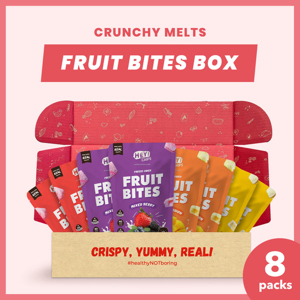 Fruit Bites Box of 8 Crunchy Melts with real fruits