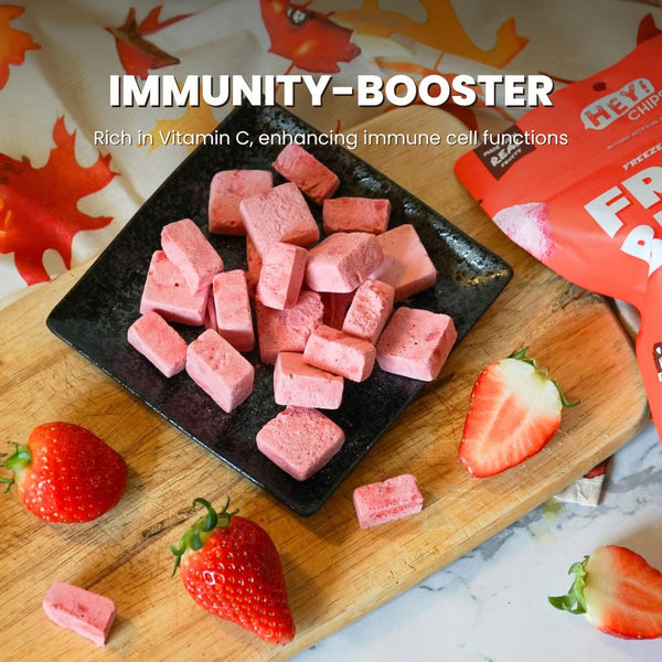 Hey Chips Strawberry Fruit Bites No sugar added gluten-free halal