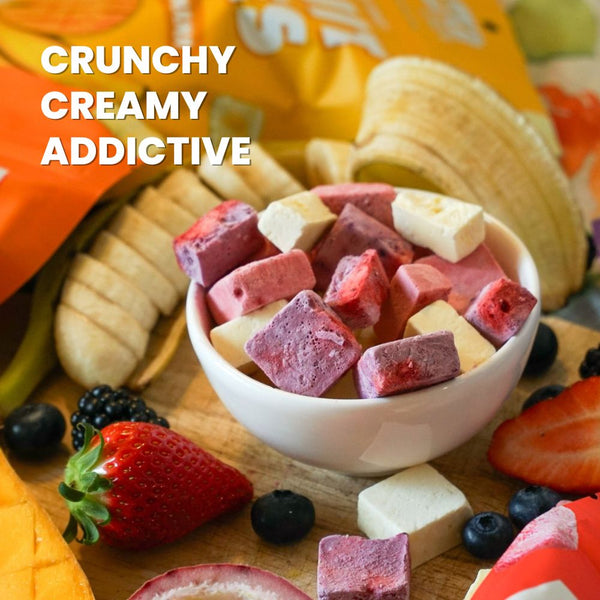 Hey Chips Fruit Bites Freeze-dried New Zealand Whole Milk Real Fruits Crunchy Creamy