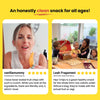 Pictures of vanillamummy and Leah Fragomeni with their testimonials on how much they loved Hey! Chips, accompanied by 5-star ratings.