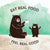 Illustration of big and small bear with Hey! Chips and the text “Eat real food, feel real good”