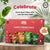 HEY! CHIPS Happy Crunch Box with various flavors on a wooden surface with greenery in the background.