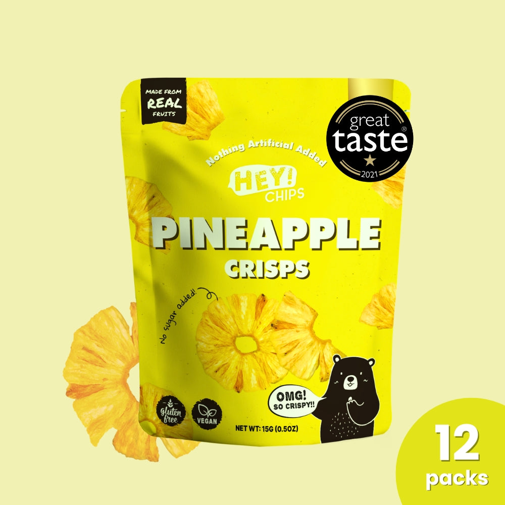 Hey Chips Pineapple Crisps Mini Gluten Free Halal No Sugar Added