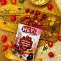 Spill shot of Hey! Cherry Tomato Chips